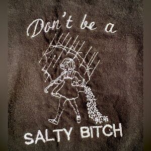 CUSTOM OOAK - Don’t Be Salty - Medium Unisex Embroidered Heavy Cotton Tee
